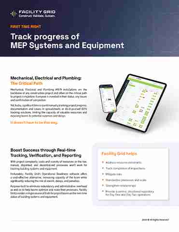 MEP Equipment & Systems Tracking